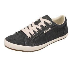 Taos Star Charcoal Wash Canvas Sneakers with Comfort Footbed Size 7 1/2
